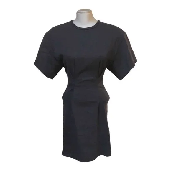 Isabel Marant | Dresses | Isabel Marant Dress Baddie Mini Crew Neck Short  Sleeve Linen Blend Black | Poshmark